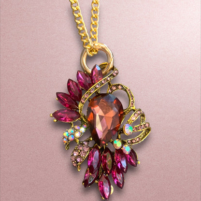Santa Lucia Violet Multiwear Statement Necklace-Necklace