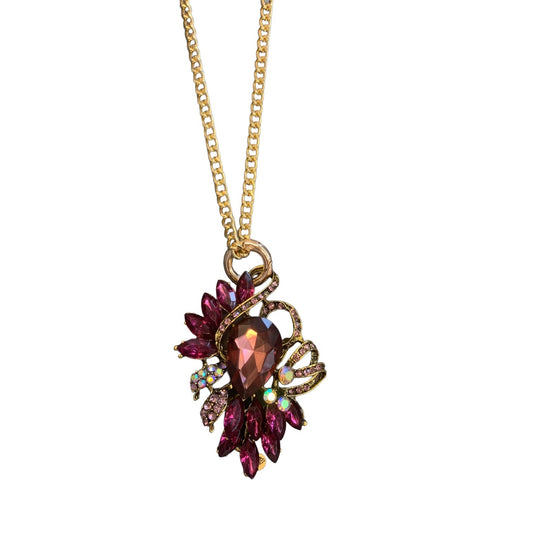 Santa Lucia Violet Multiwear Statement Necklace-Necklace