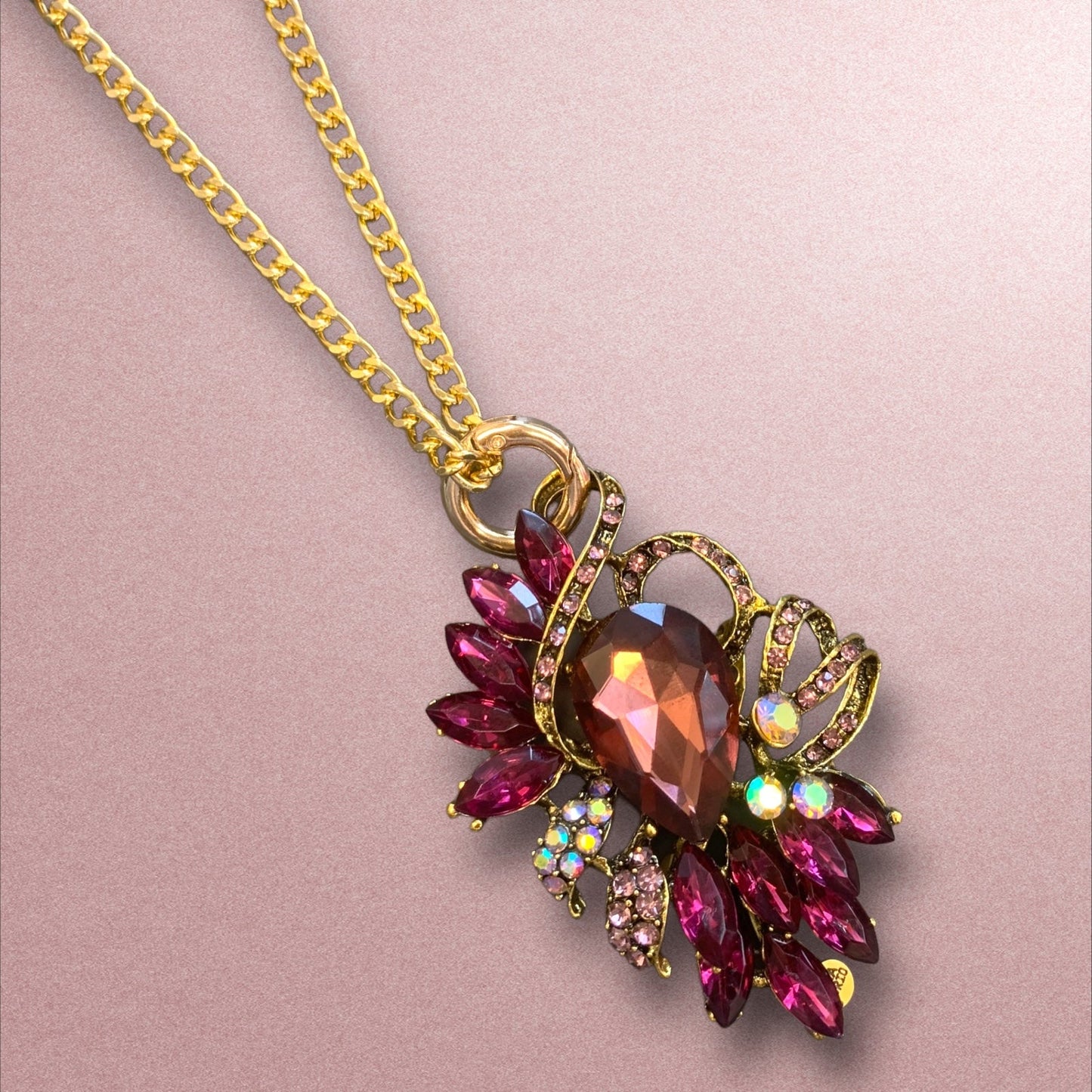 Santa Lucia Violet Multiwear Statement Necklace-Necklace