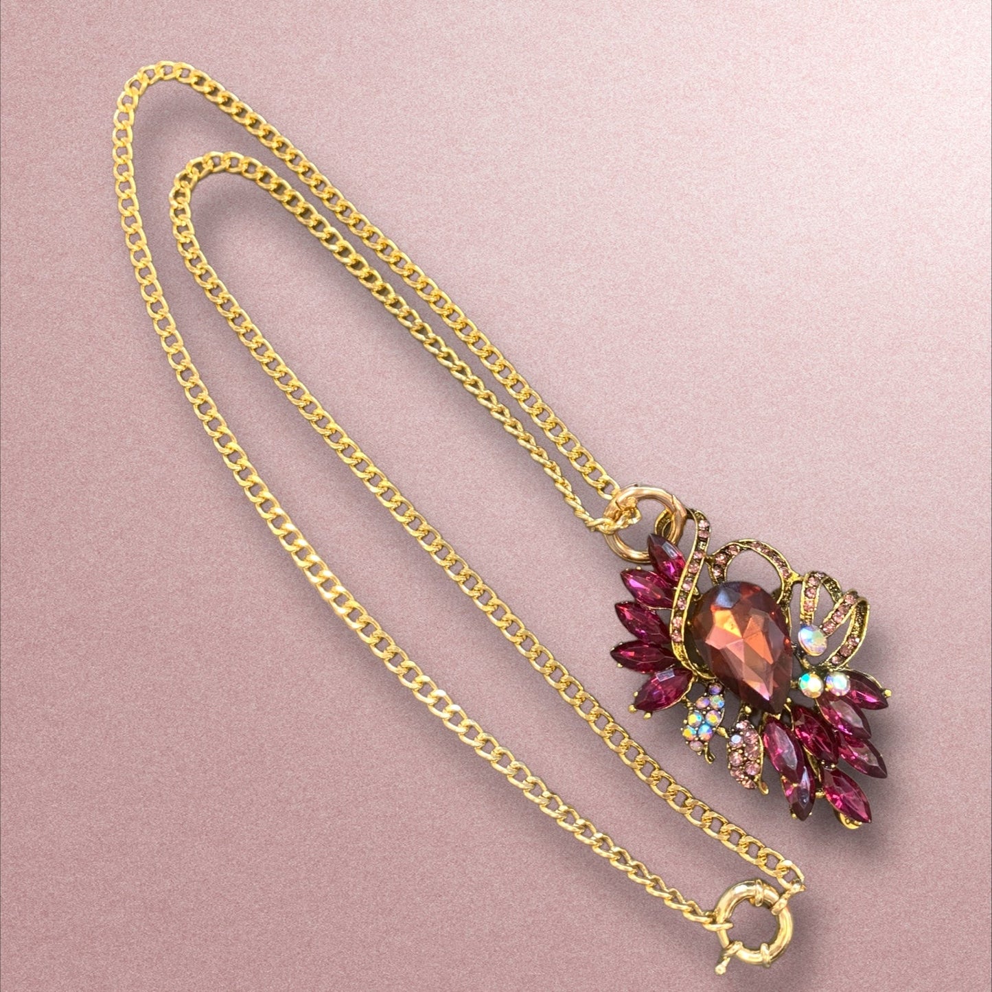 Santa Lucia Violet Multiwear Statement Necklace-Necklace