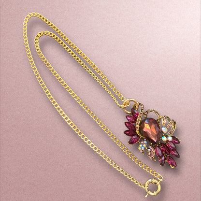 Santa Lucia Violet Multiwear Statement Necklace-Necklace