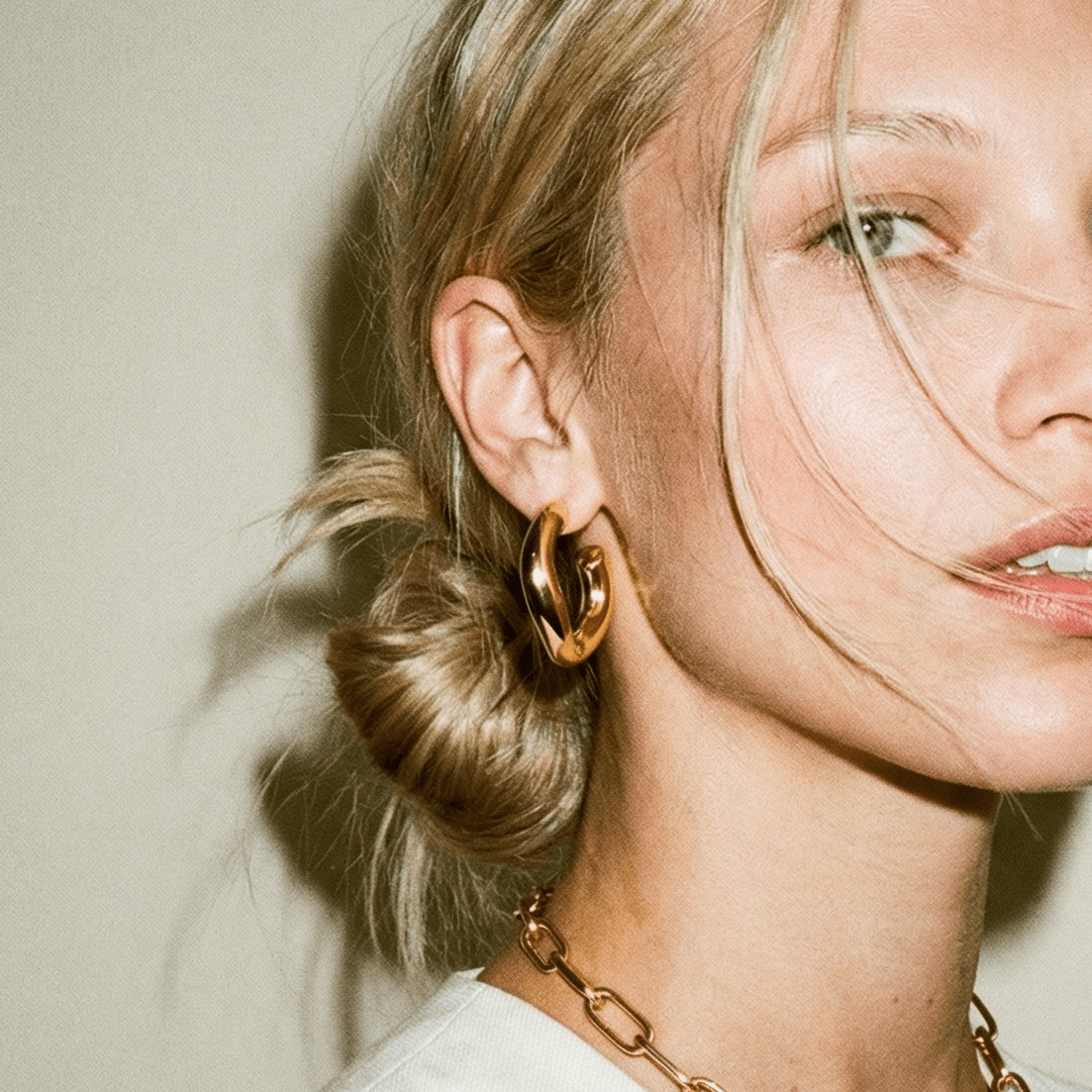 Shine for You Organic Gold Earrings - earrings