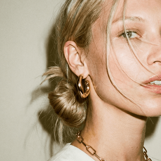 Shine for You Organic Gold Earrings - earrings