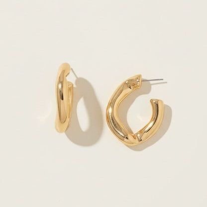 Shine for You Organic Gold Earrings - earrings