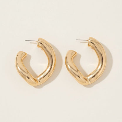 Shine for You Organic Gold Earrings - earrings