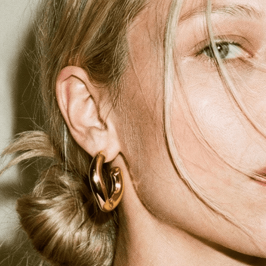 Shine for You Organic Gold Earrings - earrings