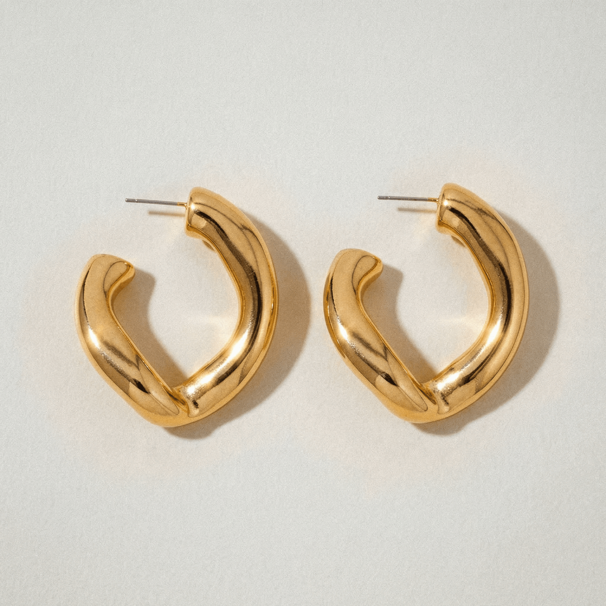 Shine for You Organic Gold Earrings - earrings
