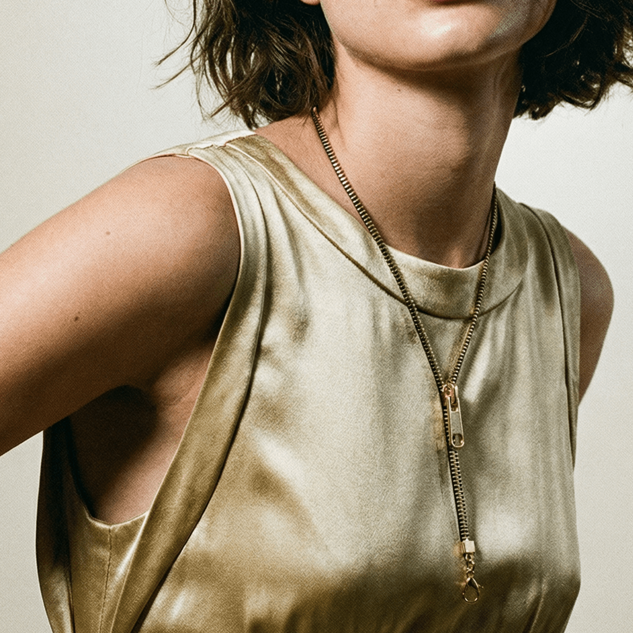 Silver Zip Necklace - 