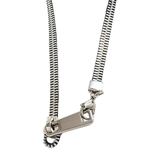 Silver Zip Necklace-