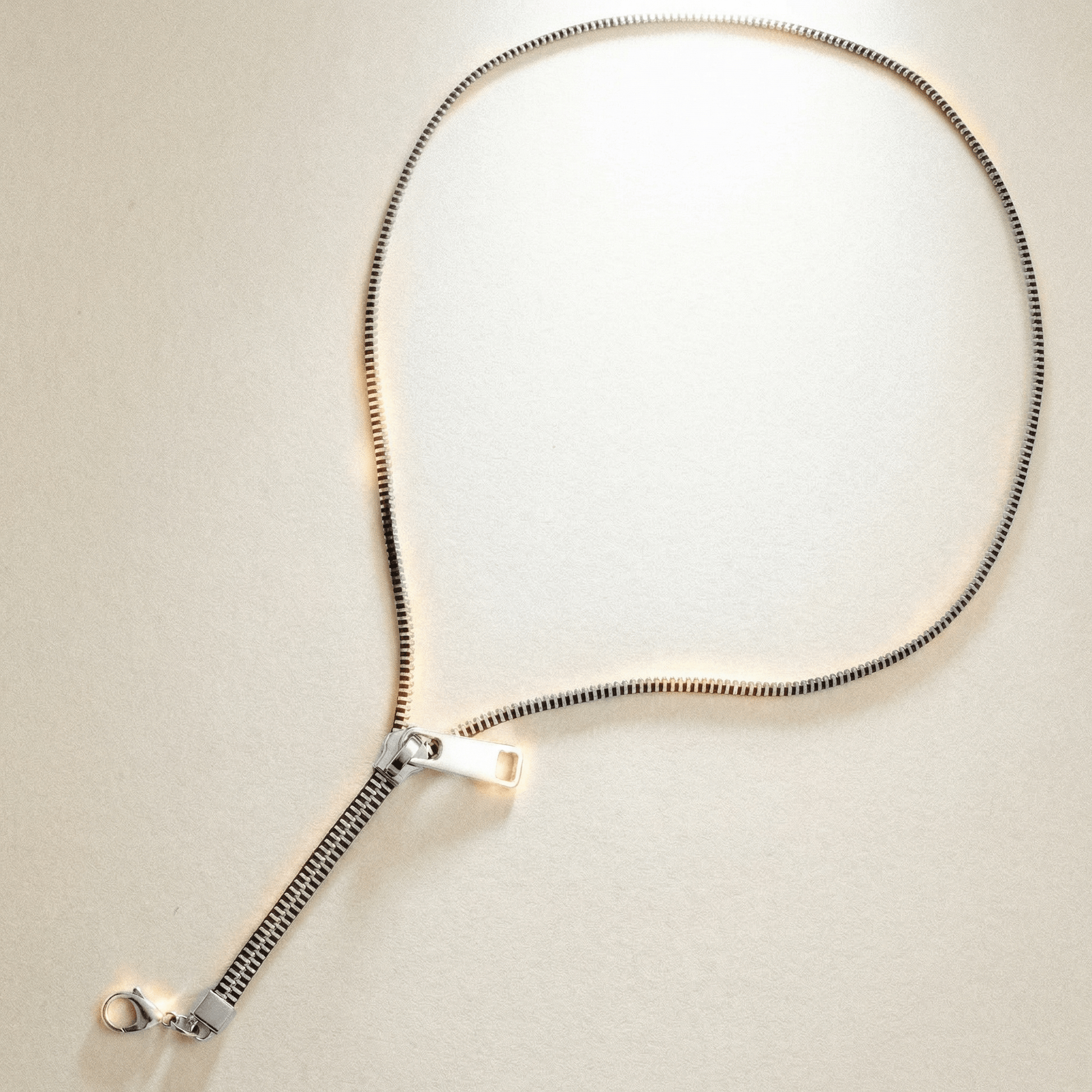 Silver Zip Necklace - 