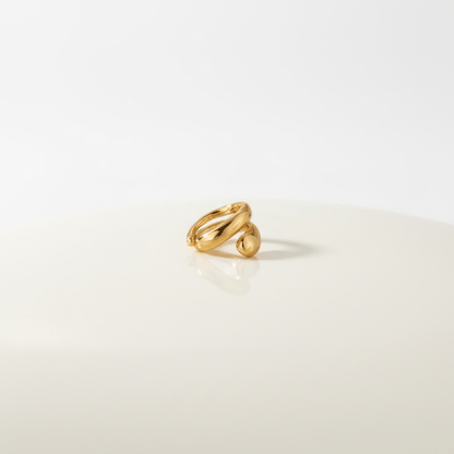 Single Gold Plated Statement Ear Cuff - 