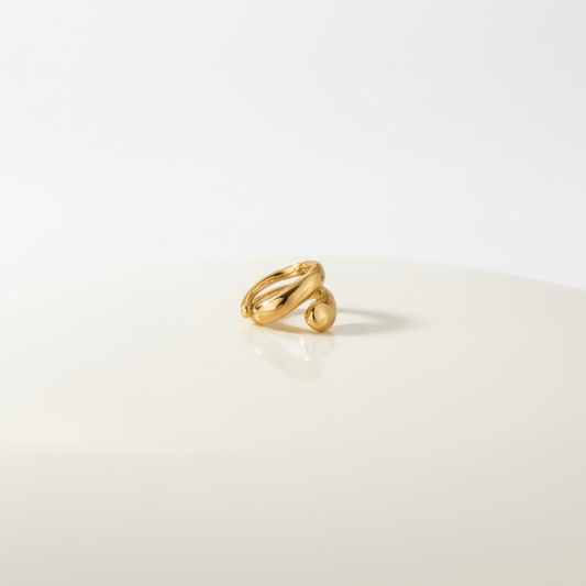 Single Gold Plated Statement Ear Cuff - 