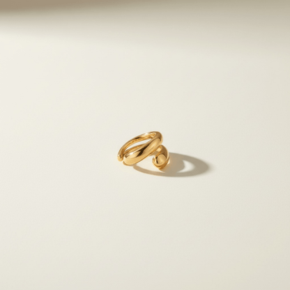 Single Gold Plated Statement Ear Cuff - 