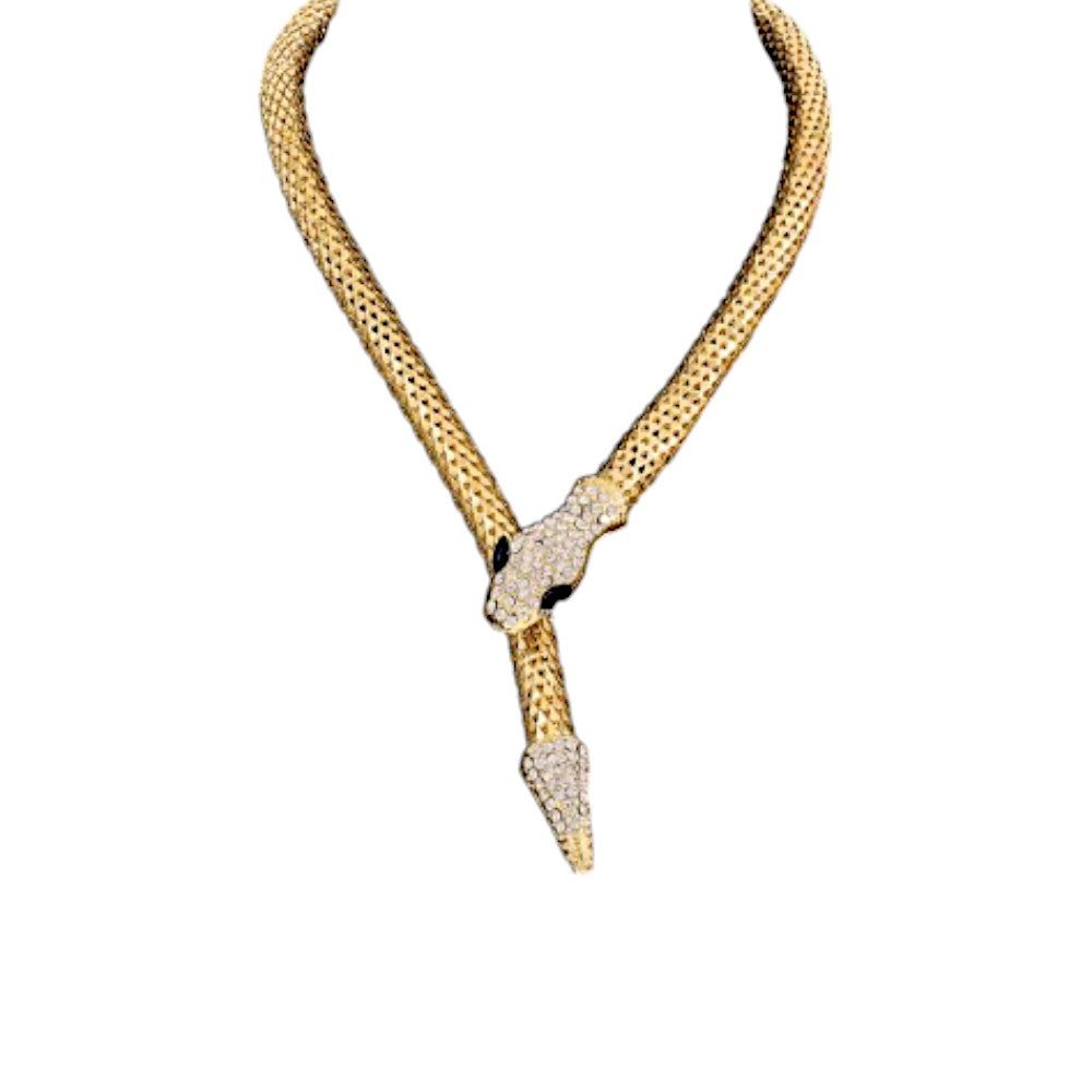 Snake Charmer Gold and Silver Mid Necklace (more colours)-Necklace