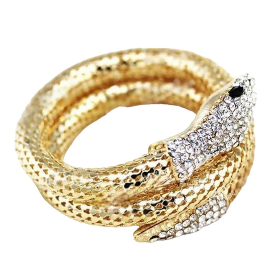 Snake Charmer Gold Bracelet-Bracelet