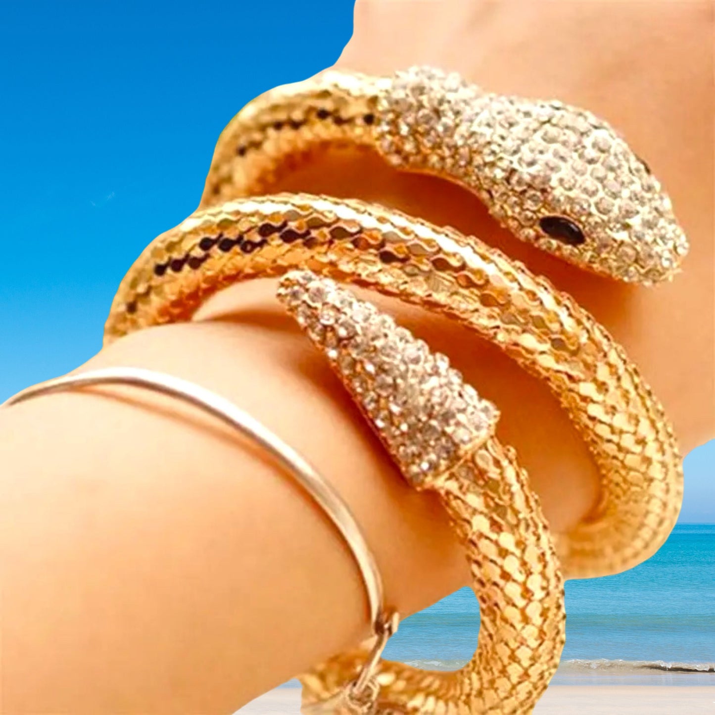 Snake Charmer Gold Bracelet-Bracelet