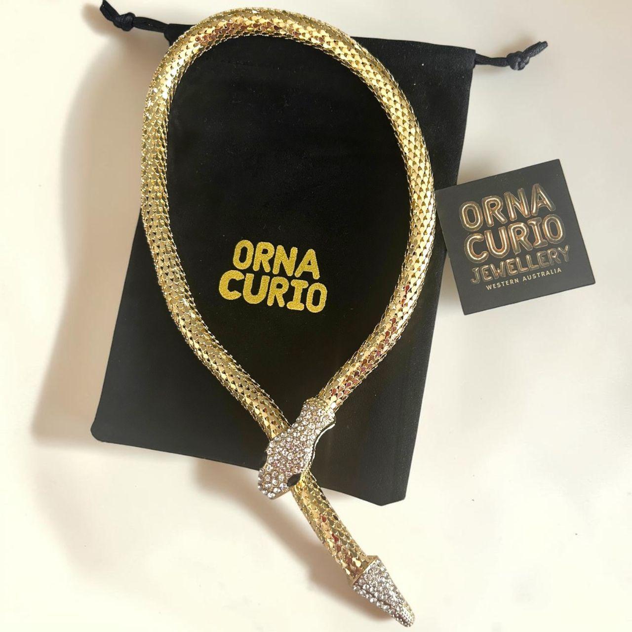 Snake Charmer Multi Gold Necklace-Necklace