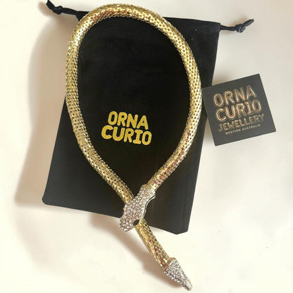 Snake Charmer Multi Gold Necklace-Necklace