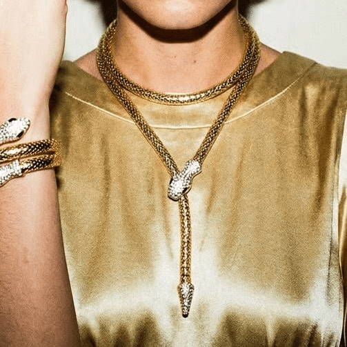 Snake Charmer Multi Gold Necklace - Necklace