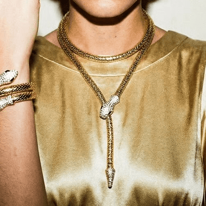 Snake Charmer Multi Gold Necklace - Necklace