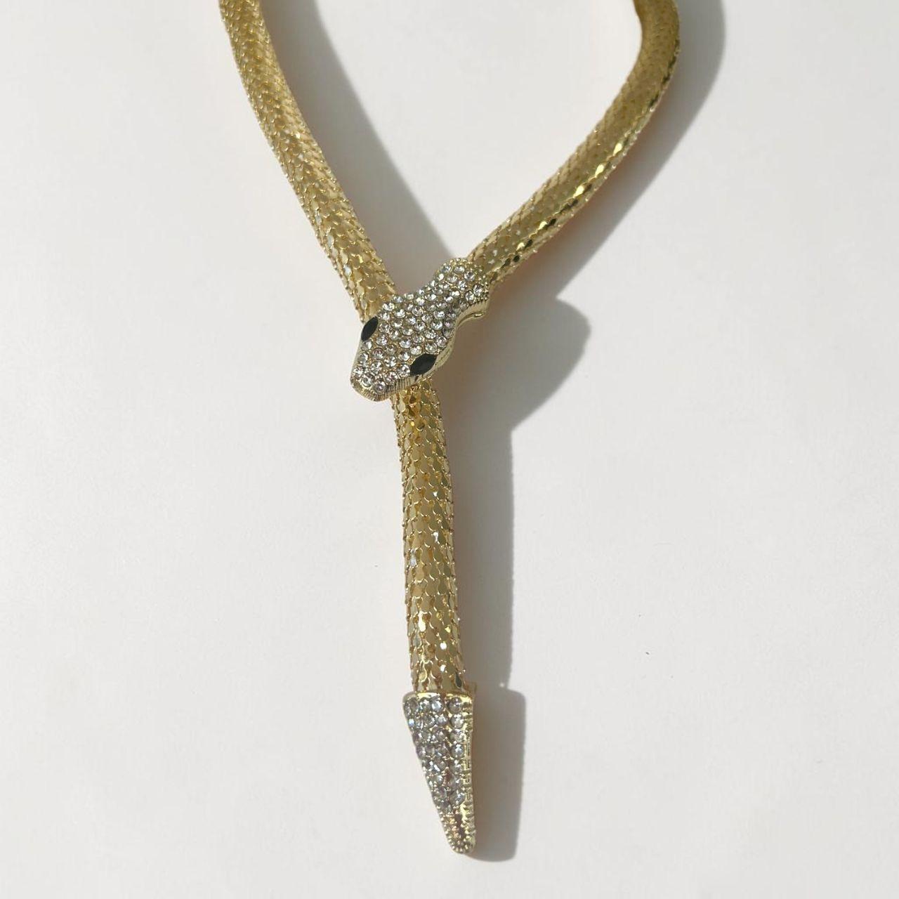 Snake Charmer Multi Gold Necklace-Necklace