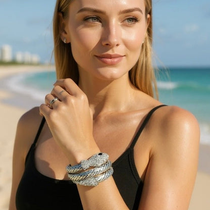 Snake Charmer Silver Bracelet - Bracelet
