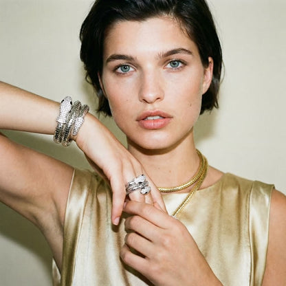 Snake Charmer Silver Bracelet - Bracelet