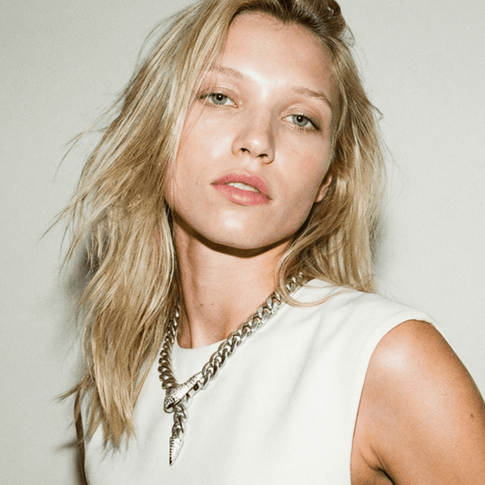Snake Charmer Silver Chain Statement Necklace - Necklace