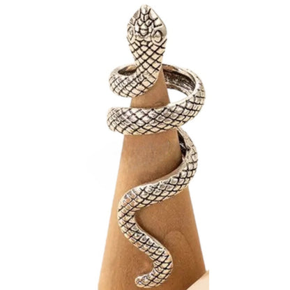 Snake Silver Adjustable Ring-Ring