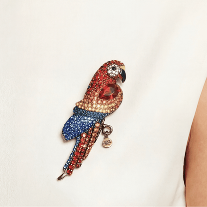 Sparkly Parrot Brooch - Brooch
