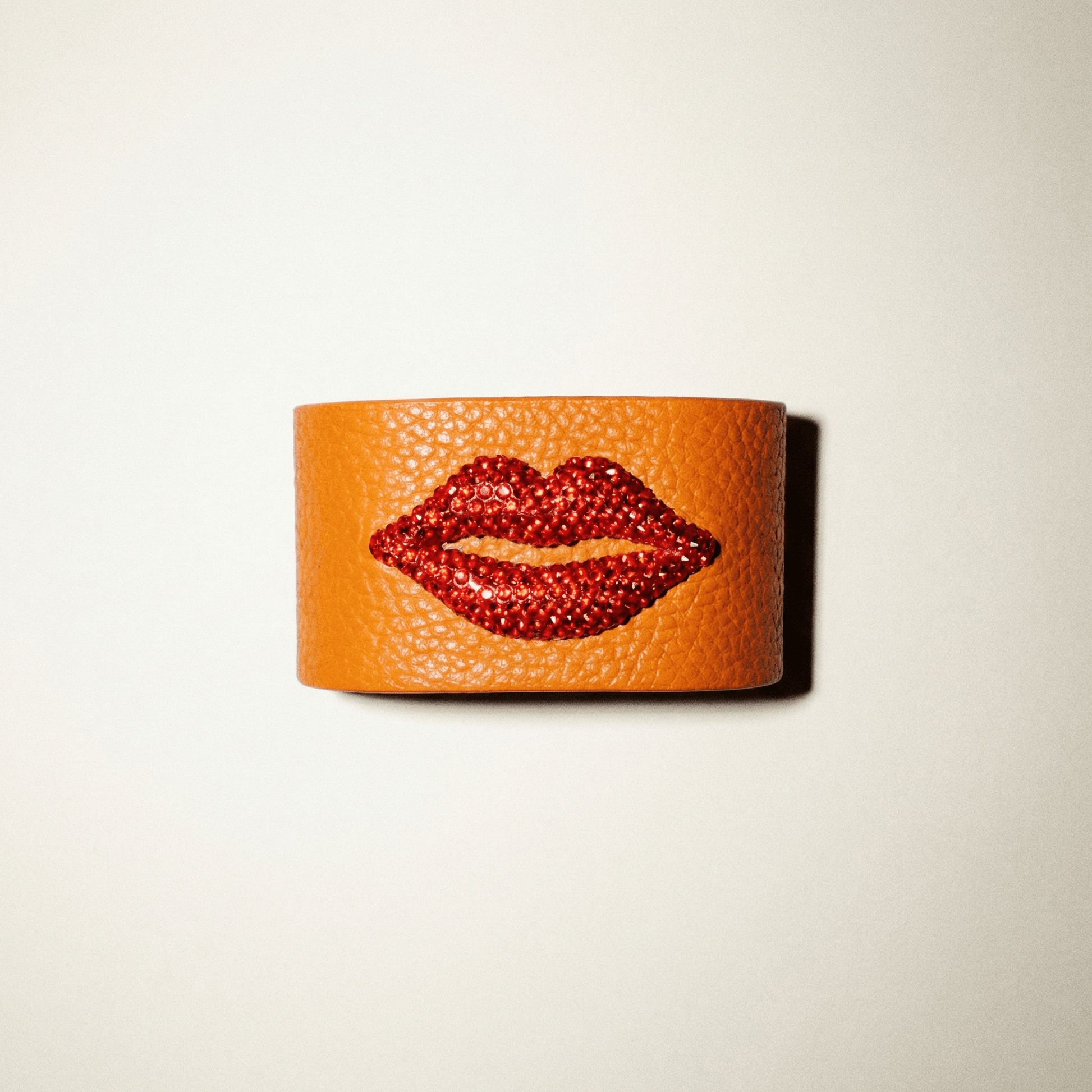 Suck My Kiss Leather Cuff (More Colours) - Bracelet