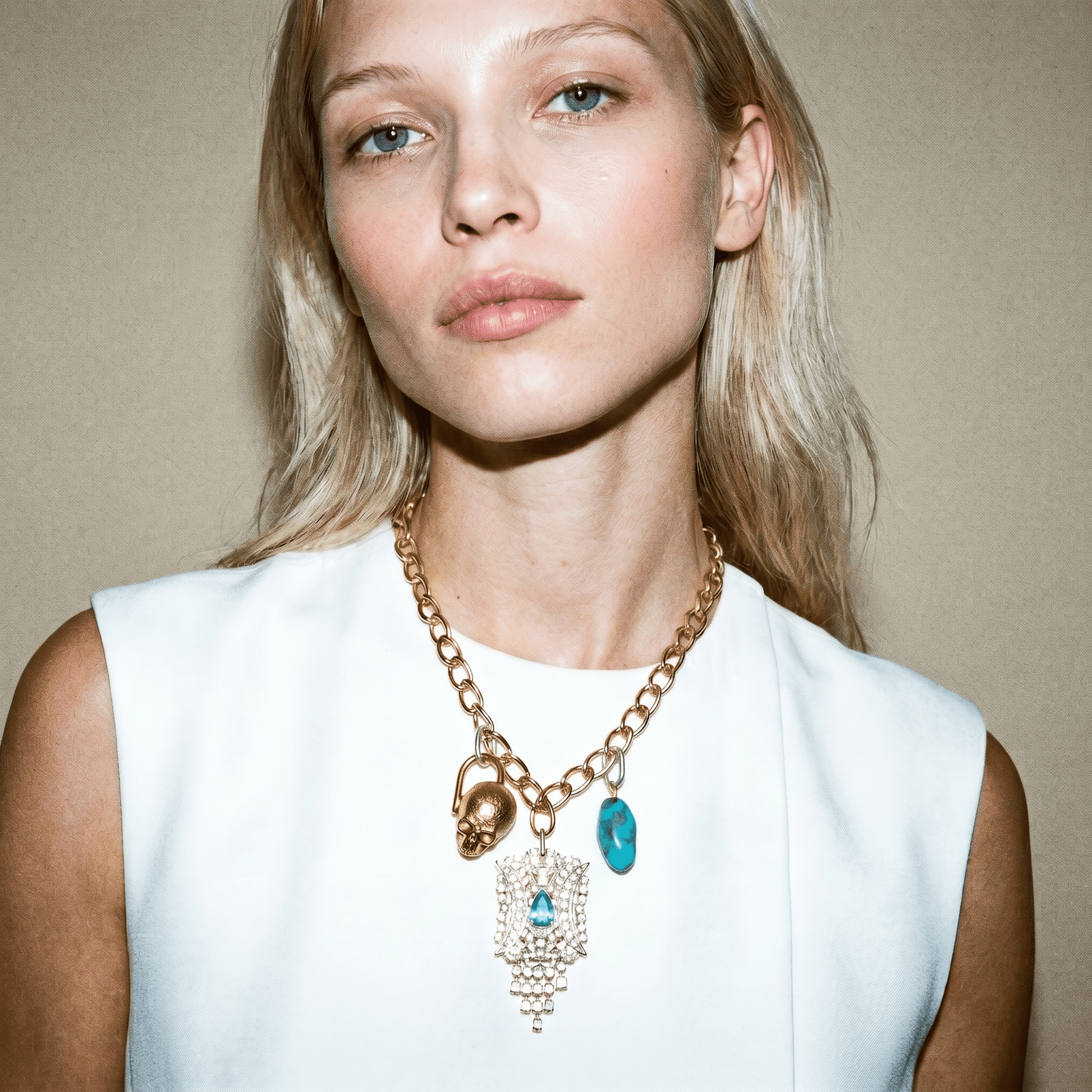 Summer Loving Vintage Bespoke Gold Necklace - 