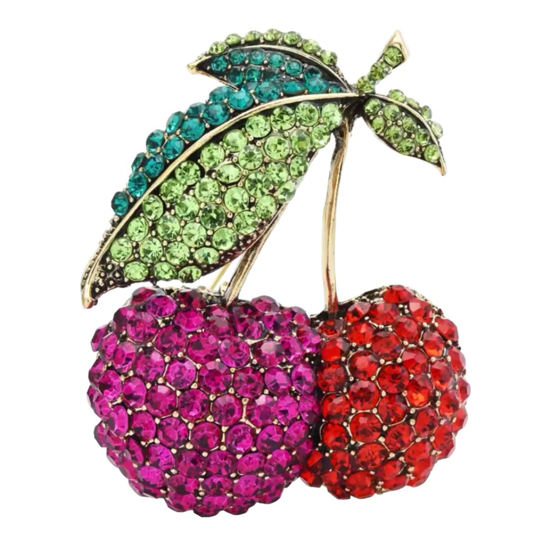 Supersized Cherry Brooch - Brooch