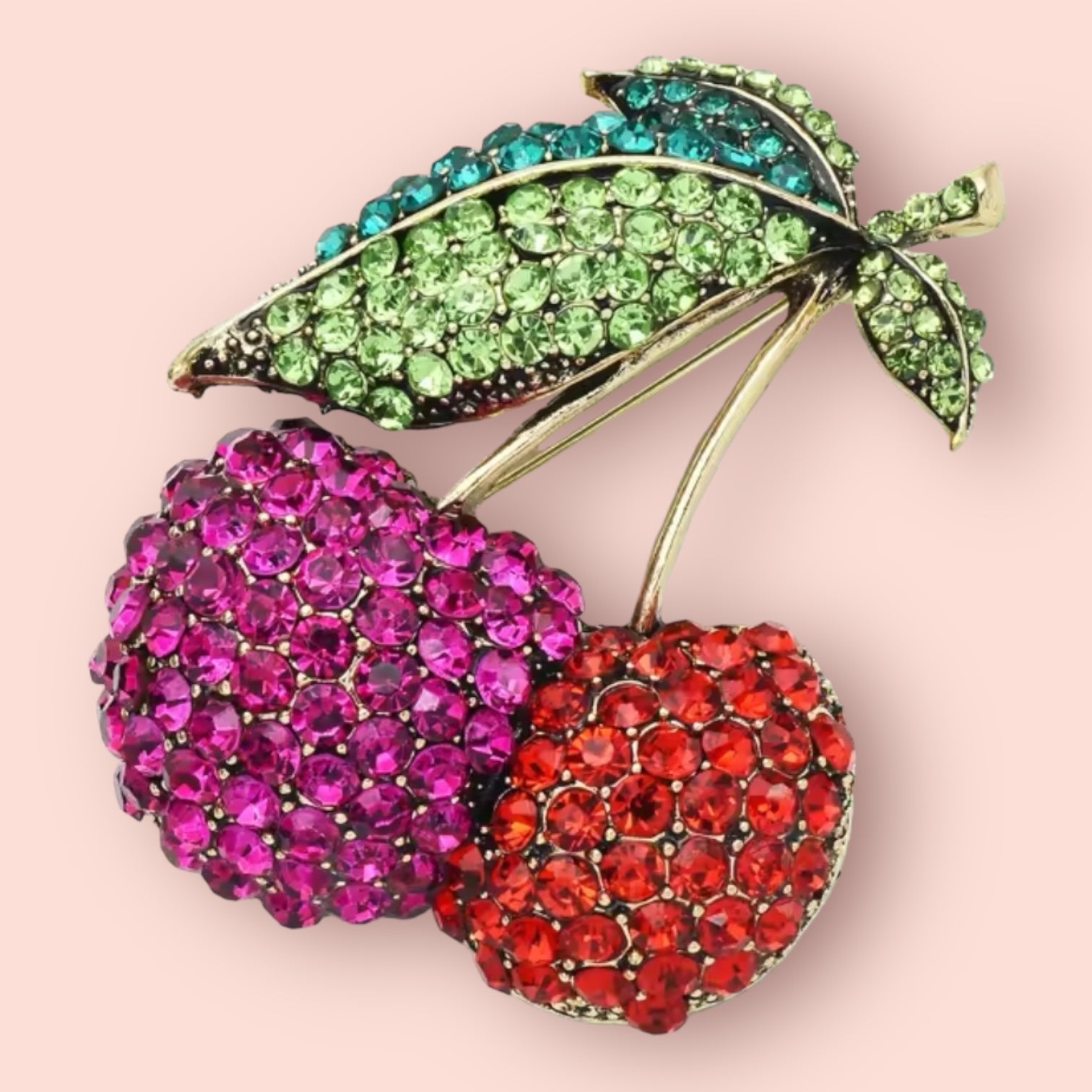 Supersized Cherry Brooch - Brooch