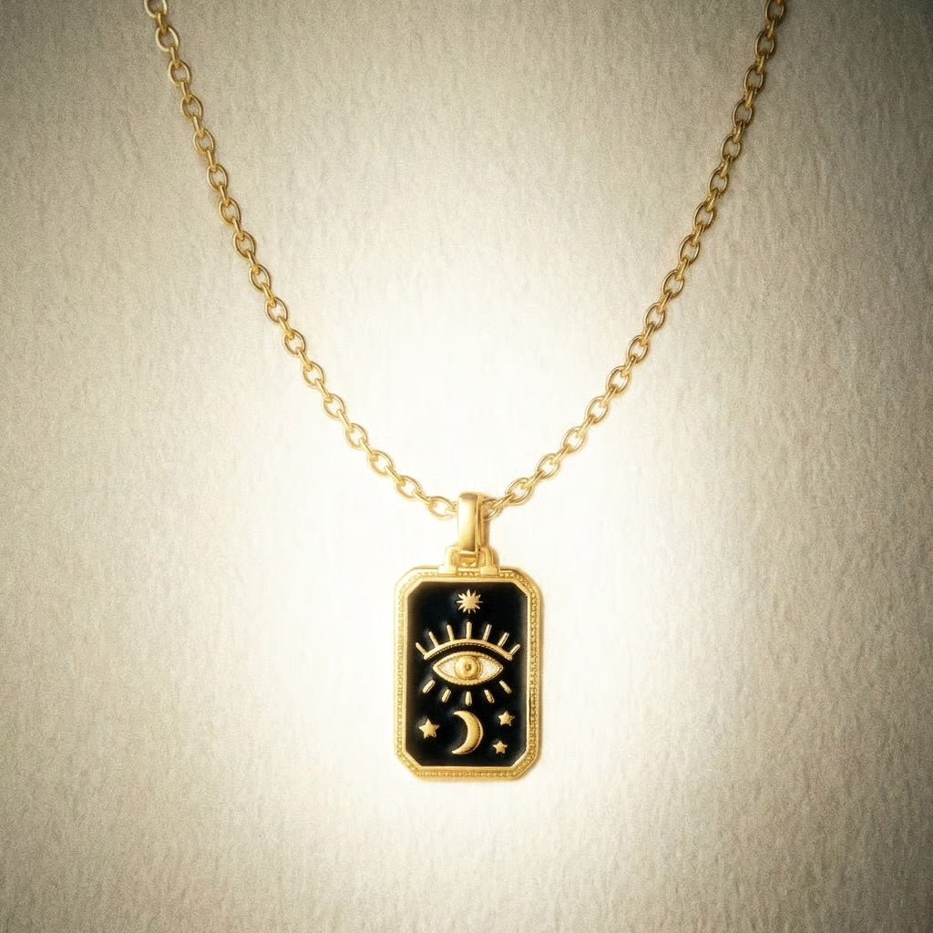 Tarot Card Evil Eye Necklace - Necklace