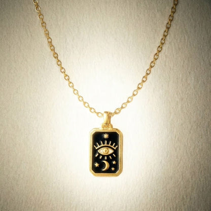 Tarot Card Evil Eye Necklace - Necklace
