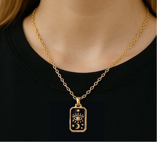 Tarot Card Evil Eye Necklace - Necklace