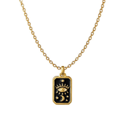 Tarot Card Evil Eye Necklace - Necklace