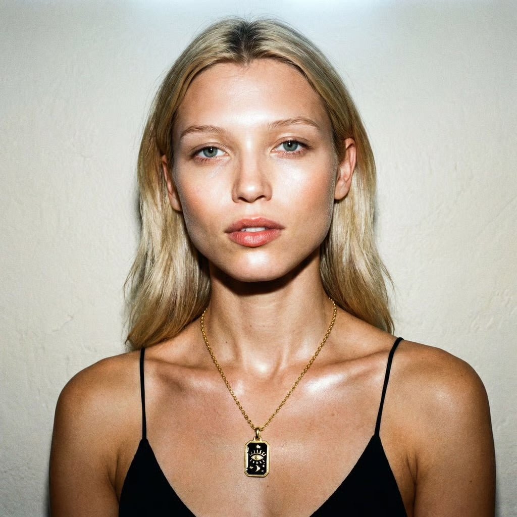 Tarot Card Evil Eye Necklace - Necklace