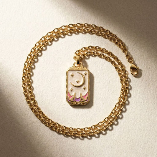 Tarot Card The Moon Necklace - Necklace