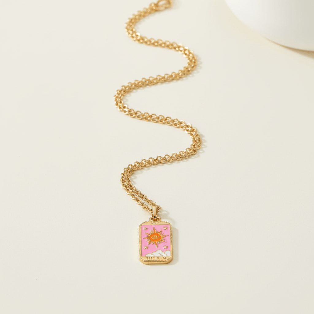 Tarot Card The Sun Necklace - Necklace