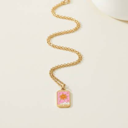 Tarot Card The Sun Necklace - Necklace