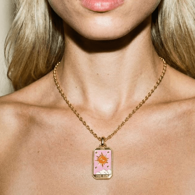 Tarot Card The Sun Necklace - Necklace