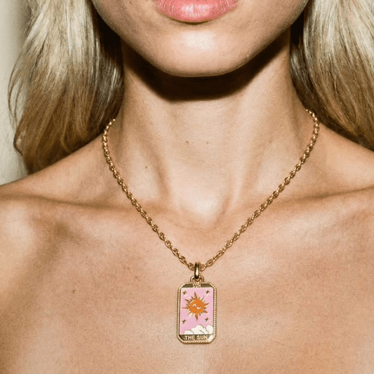Tarot Card The Sun Necklace - Necklace