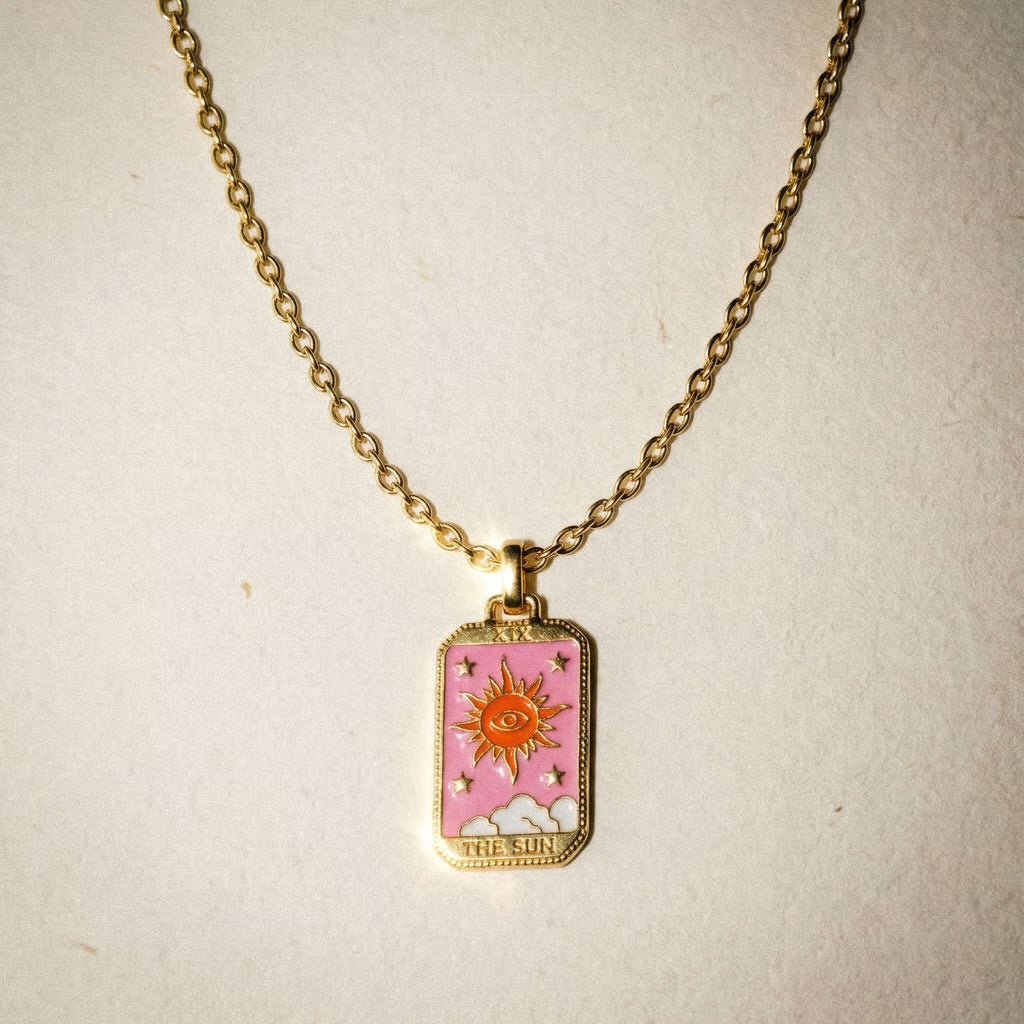 Tarot Card The Sun Necklace - Necklace