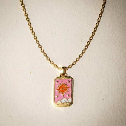 Tarot Card The Sun Necklace - Necklace