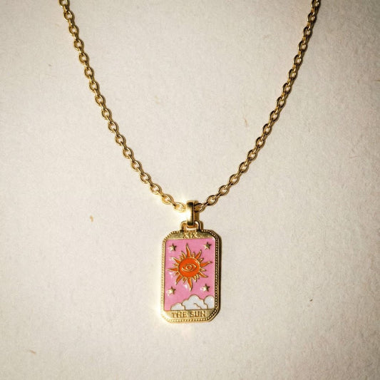 Tarot Card The Sun Necklace - Necklace