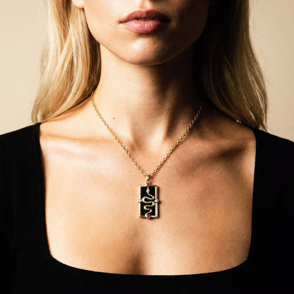 Tarot Snake Gold and Black Necklace - Necklace