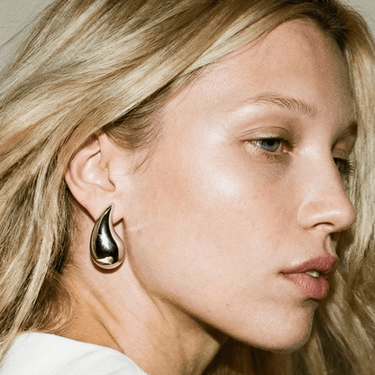 Teardrop Medium Silver Earrings - earrings