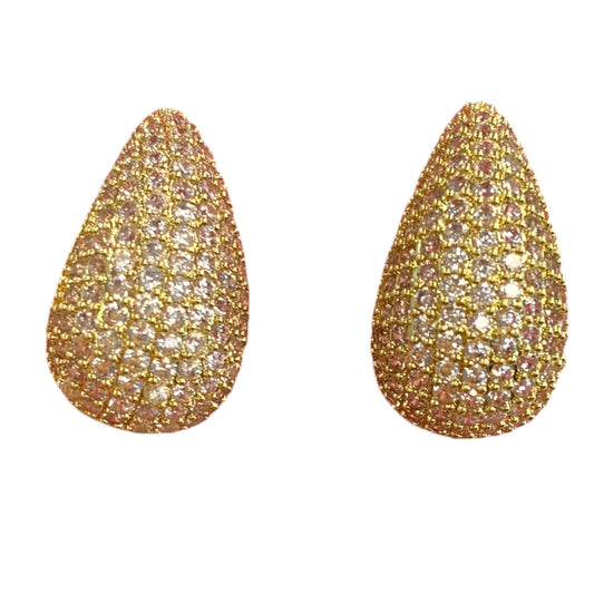 Teardrop Sparkle Earrings Gold and Silver (more colours)-earrings